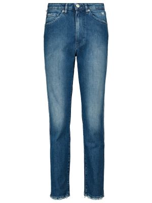 Slim fit kõrge vöökohaga kitsa lõikega teksapüksid 3x1 N.y.c. sinine