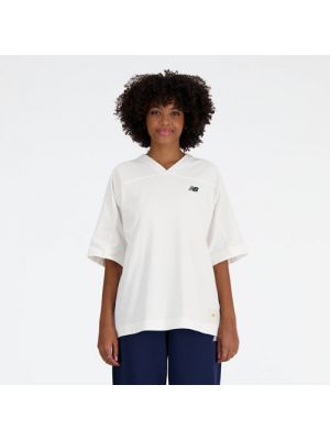 T-shirt en coton en jersey New Balance blanc