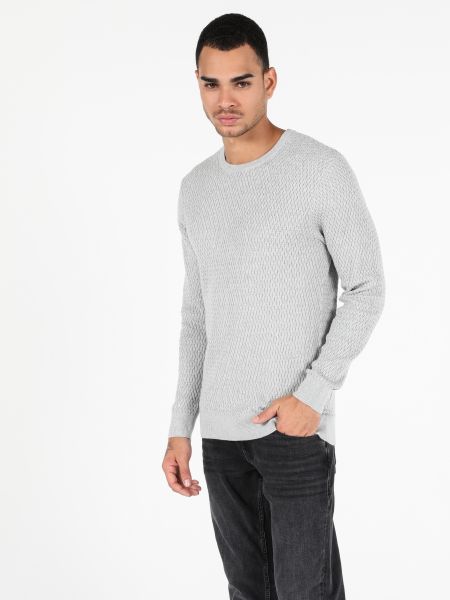 Бавовняний светр Colin's сірий