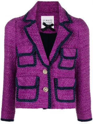 Tweed jacke mit geknöpfter Edward Achour Paris lila