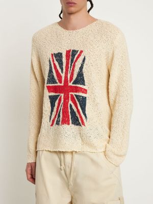 Жакардов пуловер Jaded London бежово