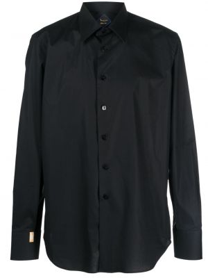 Βαμβακερό πουκάμισο με κέντημα Billionaire μαύρο