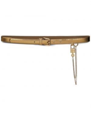 Кожаный колан от лакирана кожа Dolce & Gabbana златисто