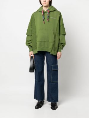 Medvilninis džemperis su gobtuvu Khrisjoy žalia