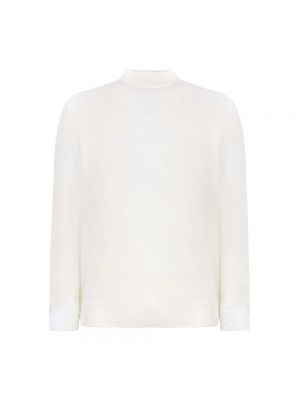 Sweter z wełny merino John Smedley biały