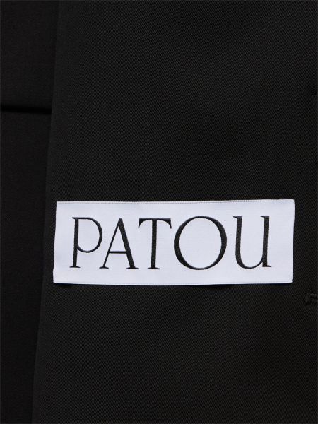 Oversize вълнено яке Patou черно