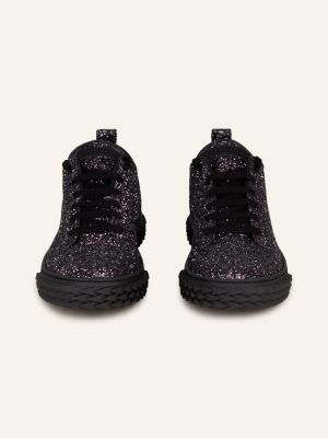 Sneakersy z cekinami Giuseppe Zanotti Design czarne