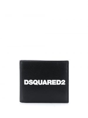 Plissert trykt lommebok Dsquared2 svart