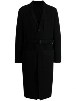 Кашмирено палто Rick Owens черно