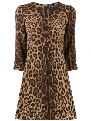 Leopard trykt dress Dolce & Gabbana