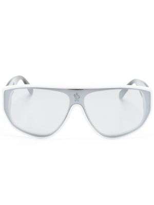 Okulary przeciwsłoneczne oversize Moncler Eyewear białe