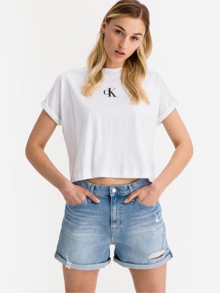 Crop top Calvin Klein Jeans fehér