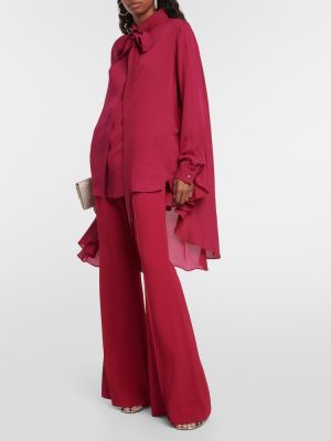 Bluză de mătase Elie Saab roșu