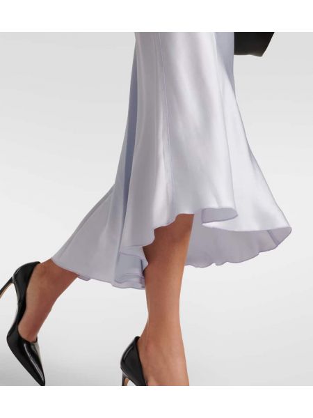Satenska midi haljina Victoria Beckham bijela
