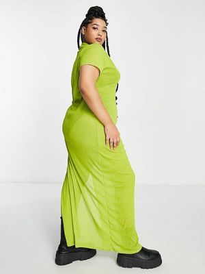 Прозрачное длинное платье I Saw It First зеленое
