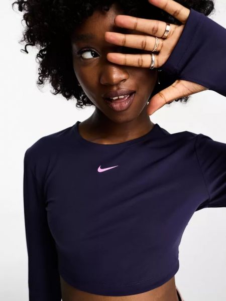 Кроп-топ с длинным рукавом Nike фиолетовый
