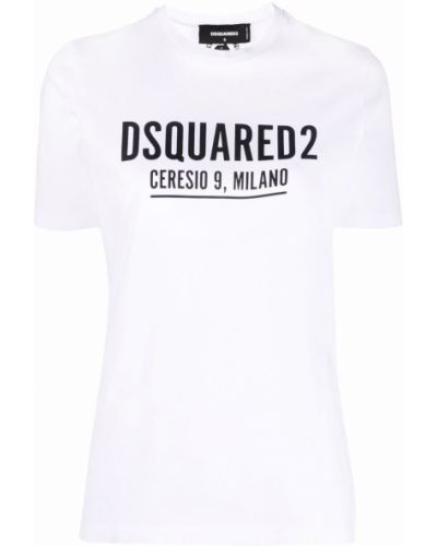 Trykt t-skjorte Dsquared2 hvit