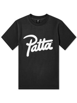 Приталенная базовая футболка Patta черная