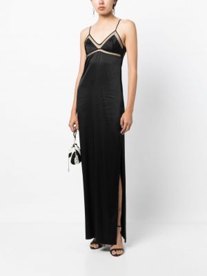 Hedvábné večerní šaty Kiki De Montparnasse černé