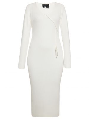 Плетена плетена памучна рокля Faina бяло