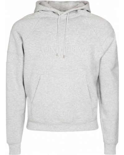 Siuvinėtas džemperis su gobtuvu Saint Laurent pilka