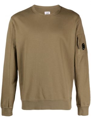 Флийс пуловер от джърси C.p. Company кафяво
