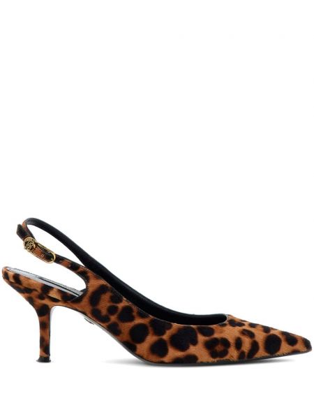 Slingback pumper med stropper Roberto Cavalli brun