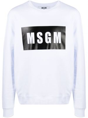 Trykt sweatshirt Msgm hvit