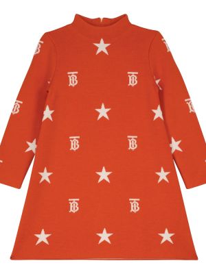 Ull dress for jenter Burberry Kids oransje