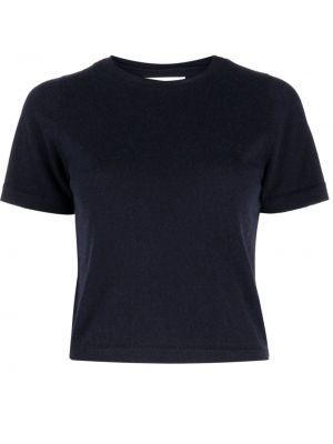 T-shirt di cachemire a maniche corte Extreme Cashmere blu