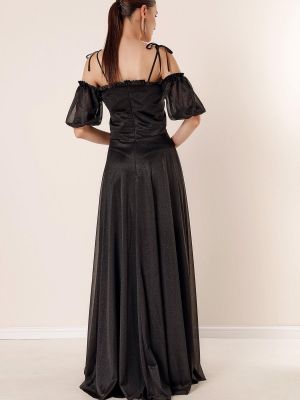 Plisované dlouhé šaty By Saygı čierna
