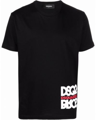 Camiseta con estampado Dsquared2 negro