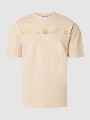 Koszulka z nadrukiem 9n1m Sense beżowa