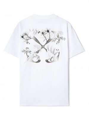 T-shirt en coton à fleurs Off-white blanc