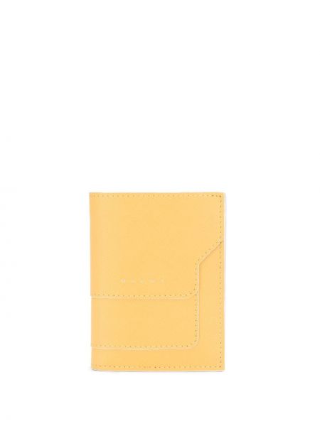 Kožená peňaženka Marni žltá