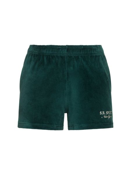 Pantaloni scurți din velur Sporty & Rich verde
