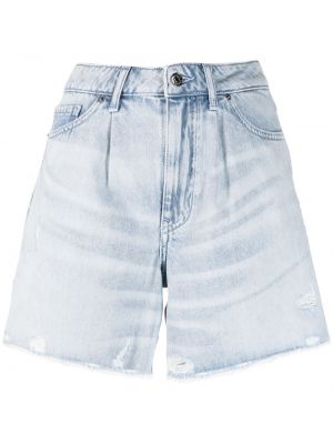 Szorty jeansowe z przetarciami Armani Exchange niebieskie