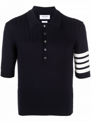 Polo a righe Thom Browne blu