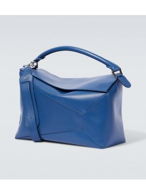 Кожени чанта през рамо Loewe синьо
