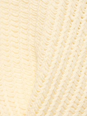Suéter de punto con escote v Commas blanco