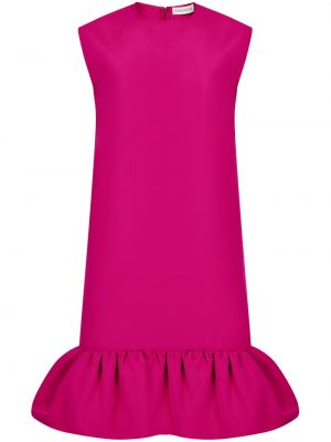 Peplum koktejl obleka brez rokavov Nina Ricci roza