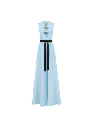 Шелковое платье макси Emilio Pucci, голубое