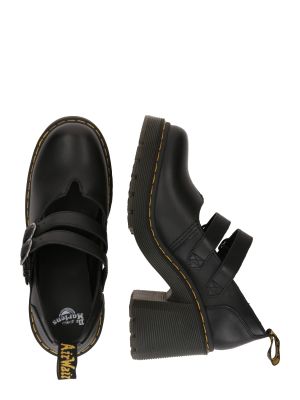 Полуотворени обувки с ток с отворена пета Dr. Martens черно