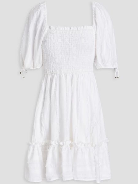 Хлопковое льняное платье мини Tigerlily белое