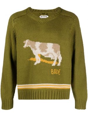 Вълнен пуловер Bode зелено