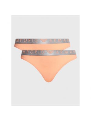 Chiloți tanga Emporio Armani Underwear portocaliu