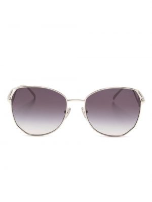 Spalvų gradiento rašto akiniai nuo saulės oversize Prada Eyewear sidabrinė