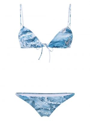 Bikini à imprimé Natasha Zinko bleu