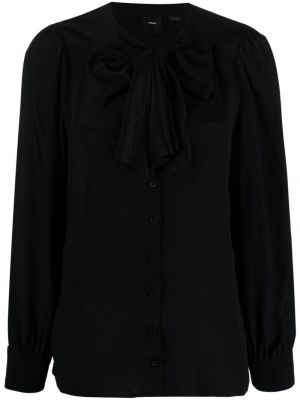 Košeľa s mašľou Pinko čierna
