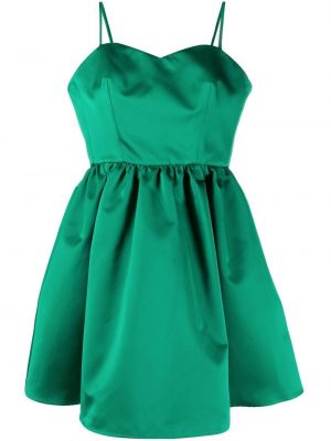 Saténové mini šaty P.a.r.o.s.h. zelená